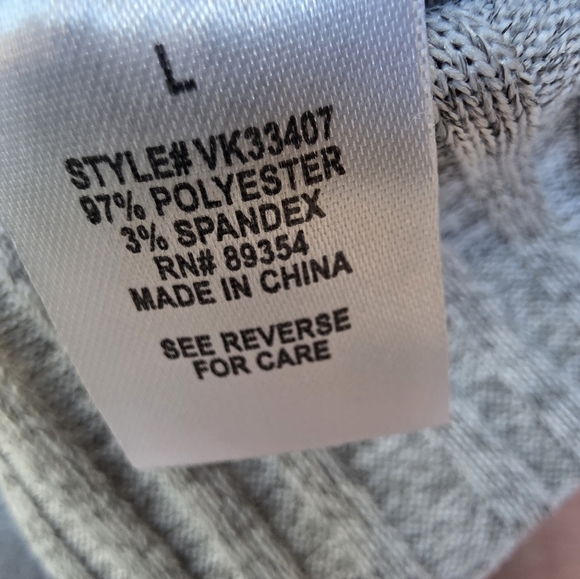 Adrienne Vittadini Heather Gray Knit Sweater - Picture 8 of 9